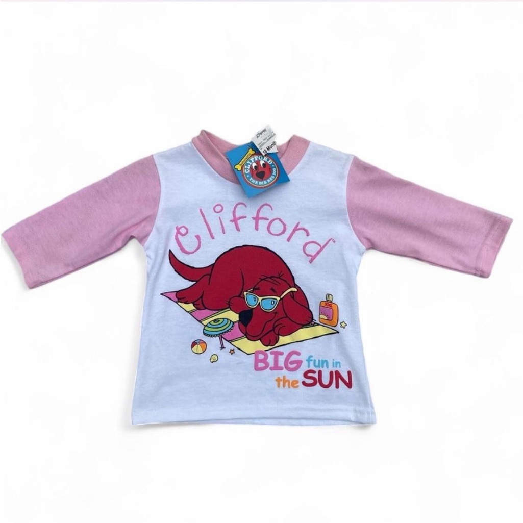 Nwt Vintage Clifford The Big Red Dog 2001 Scholastic Long Sleeve Shirt 18 Months
